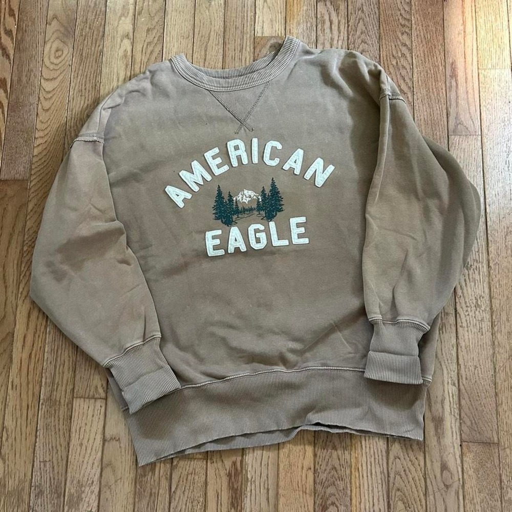 American Eagle Earth Tone‎ Brown Crewneck